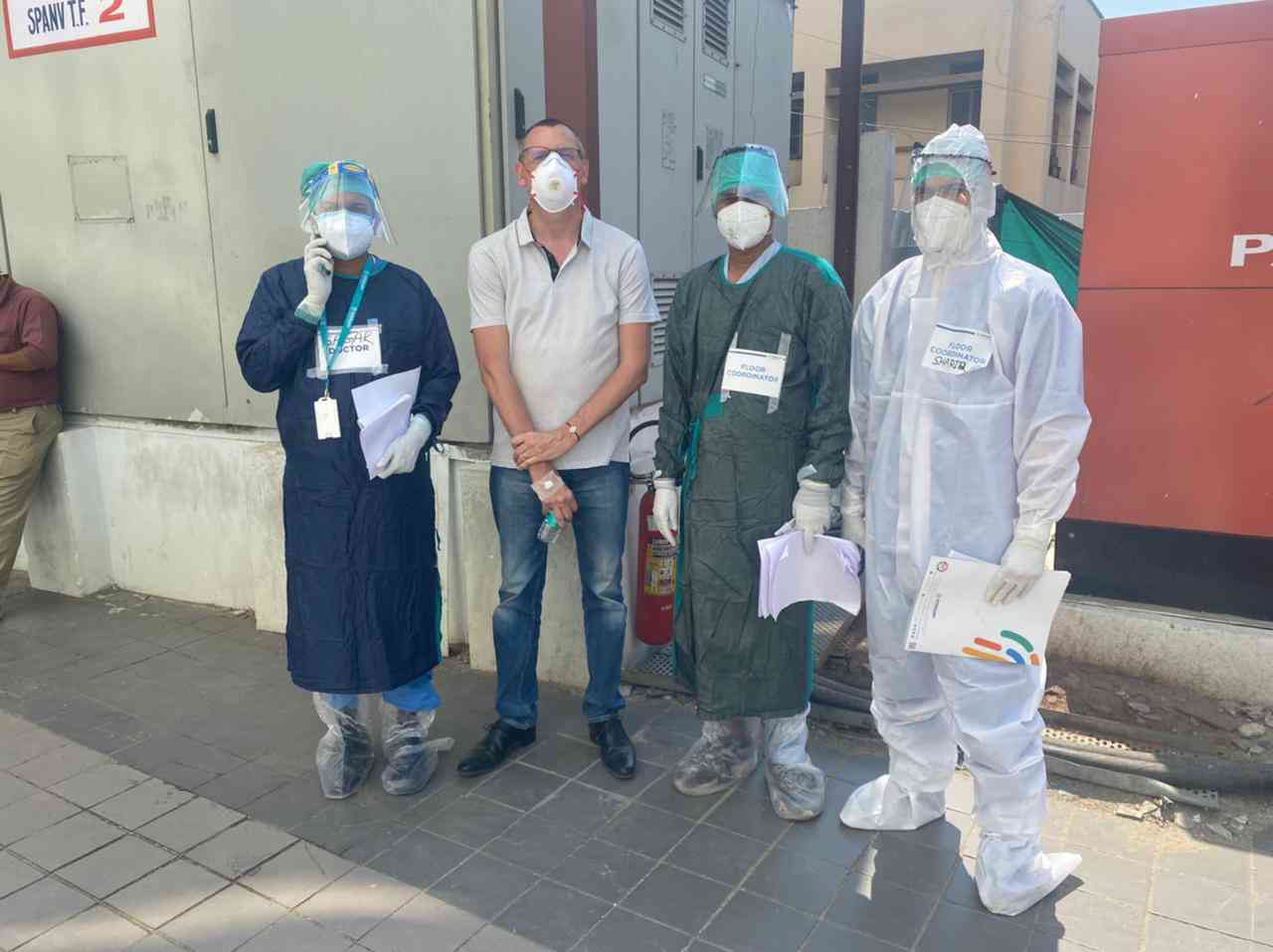 Dominique Gest (2nd from left) along with Kingsway Hospital officials